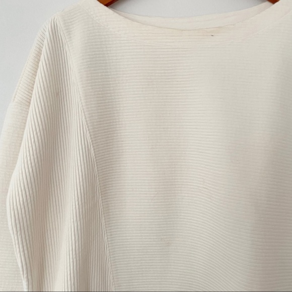 Anthropologie x Maeve • chrissy ribbed dolman-sleeved sweater cream sz M petite - Picture 8 of 10